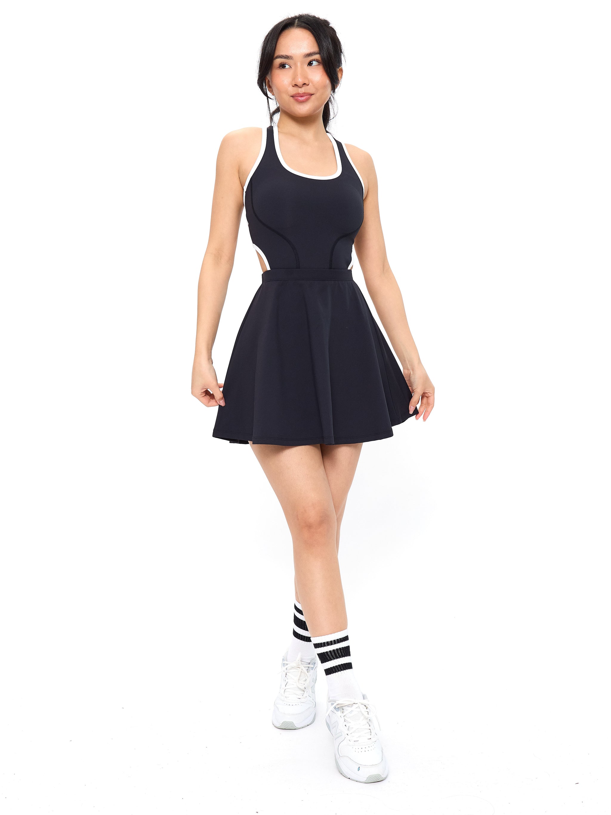 Sporty Story Dress - Onyx Black