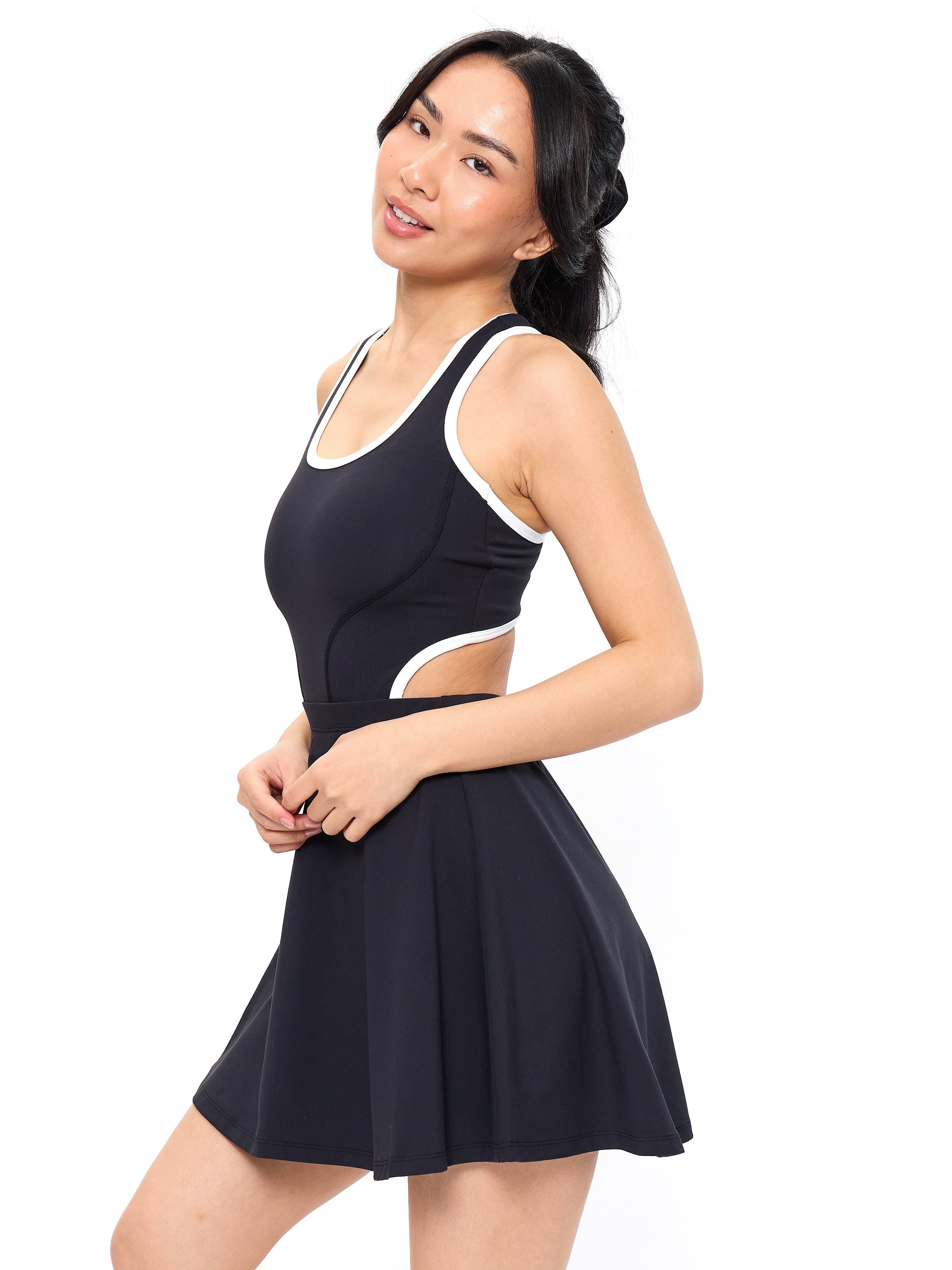 Sporty Story Dress - Onyx Black