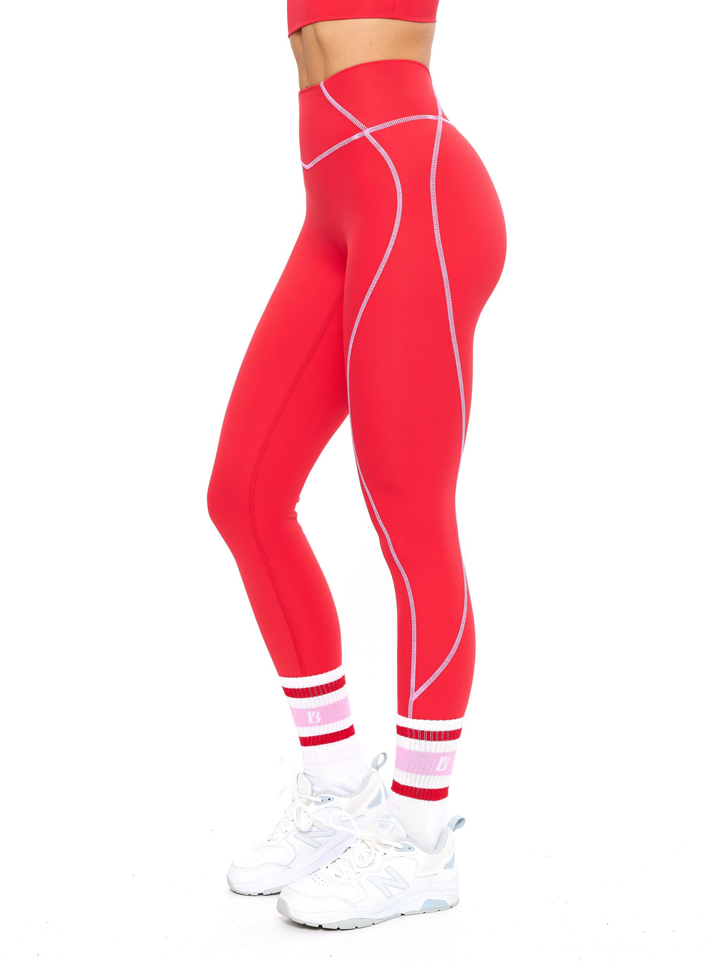 Airbrush Hourglass Legging - Salsa Red