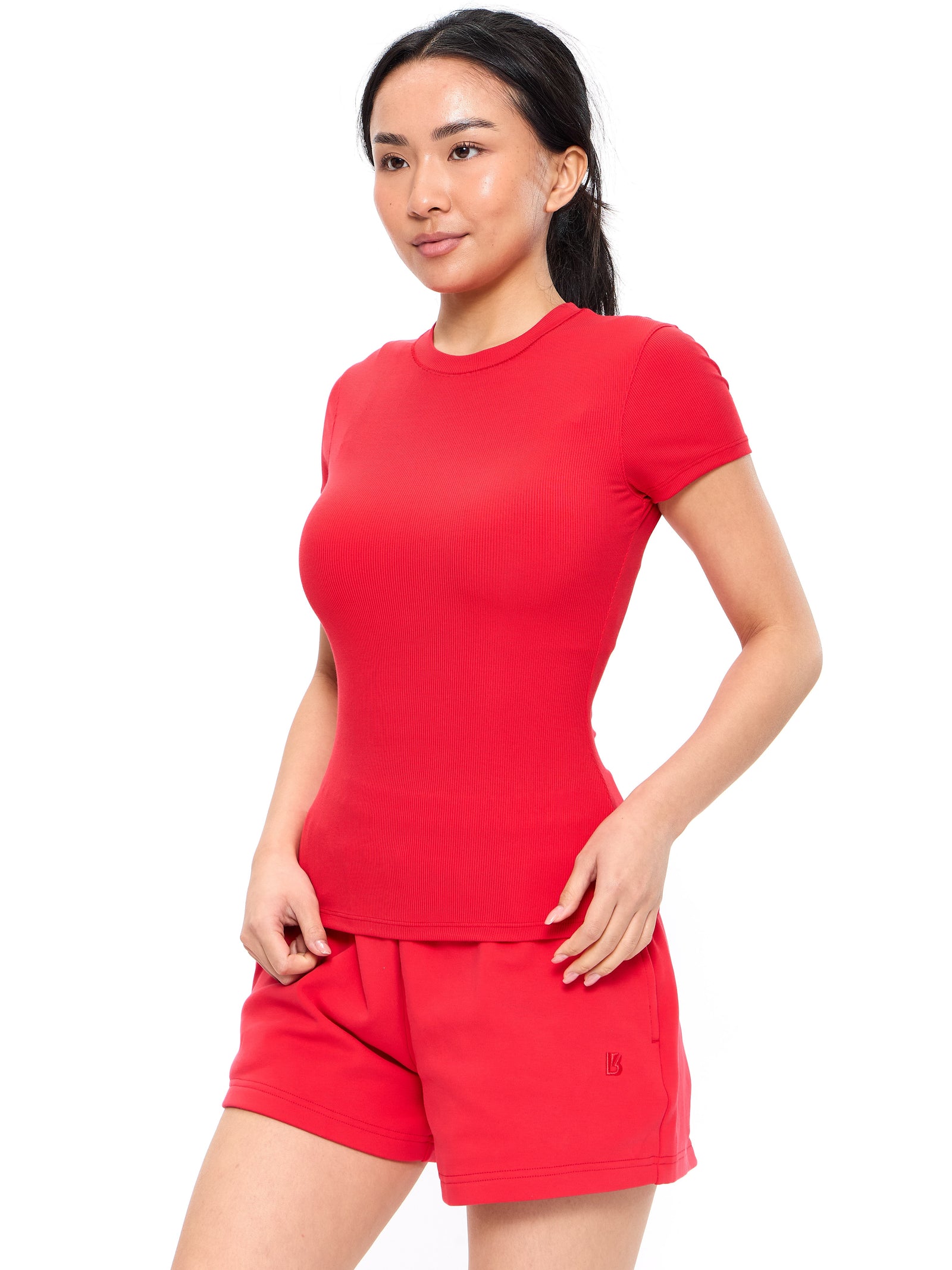 Nimbus Rib Tee - Salsa Red