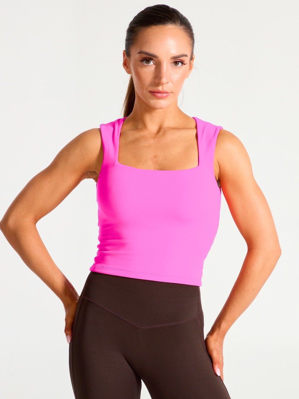 Butter Square Neck Waist Tank - Candy Crush