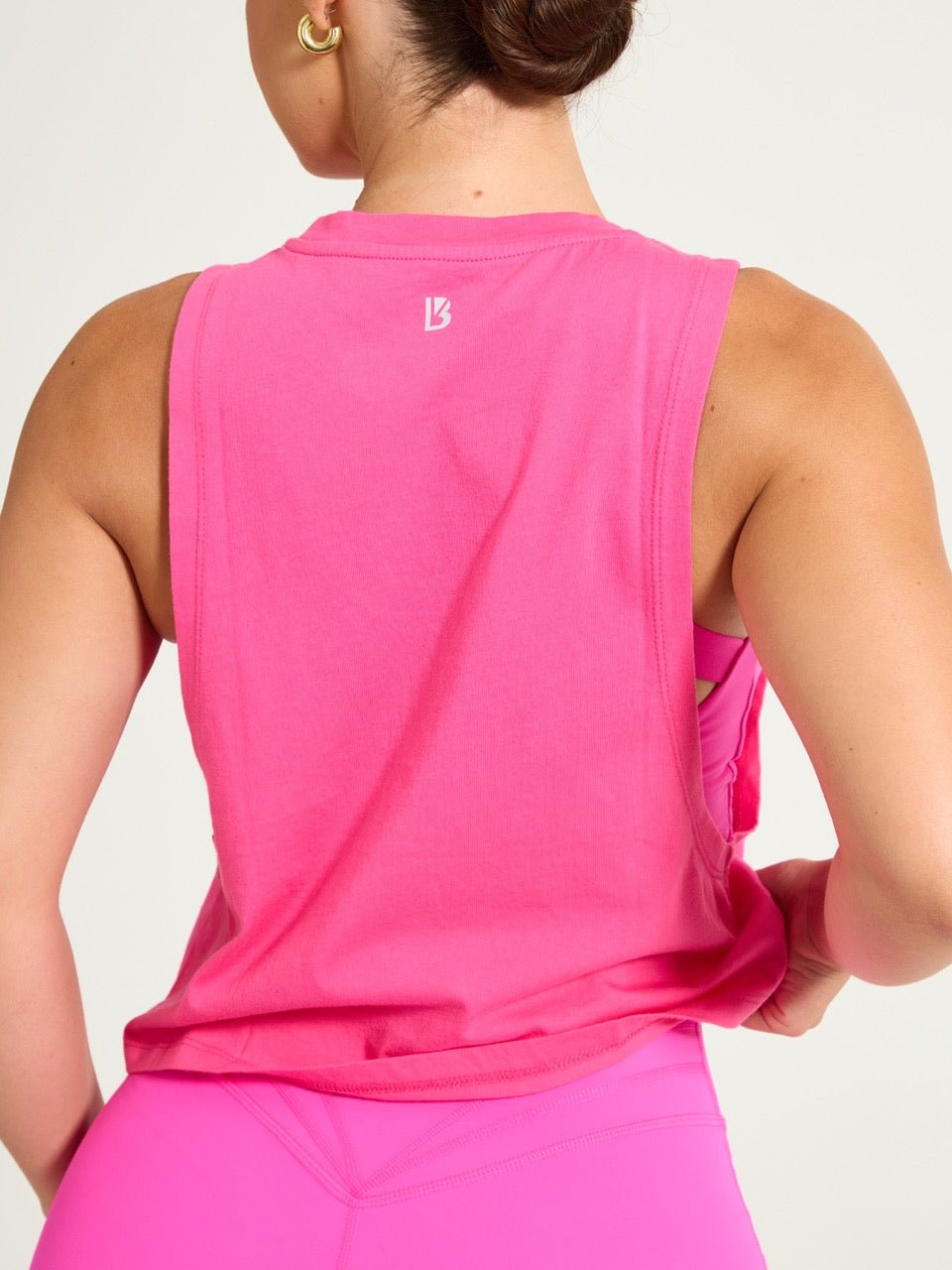Run Crop Tank - Pink Crush