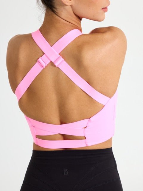 Candy Wrap Sports Bra - Pink Starburst