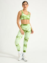 Thumbnail 2 of Double Dip Butter Sports Bra - Honeydew Tie Dye, 2 of 7