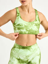 Thumbnail 1 of Double Dip Butter Sports Bra - Honeydew Tie Dye, 1 of 7