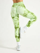 Thumbnail 3 of Aggressive Scrunch Legging - Honeydew Tie Dye, 3 of 7