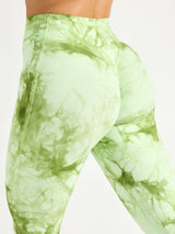 Thumbnail 1 of Aggressive Scrunch Legging - Honeydew Tie Dye, 1 of 7