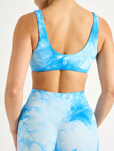 Thumbnail 3 of Double Dip Butter Sports Bra - Blue Bubbles Tie Dye, 3 of 6