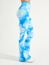 Thumbnail 5 of Aggressive Scrunch Flare Legging - Blue Bubbles Tie Dye, 5 of 6