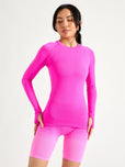 Seamless Long Sleeve Tee - Hard Candy