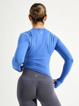Thumbnail 4 of Seamless Long Sleeve Baby Tee - Ultraviolet, 4 of 6
