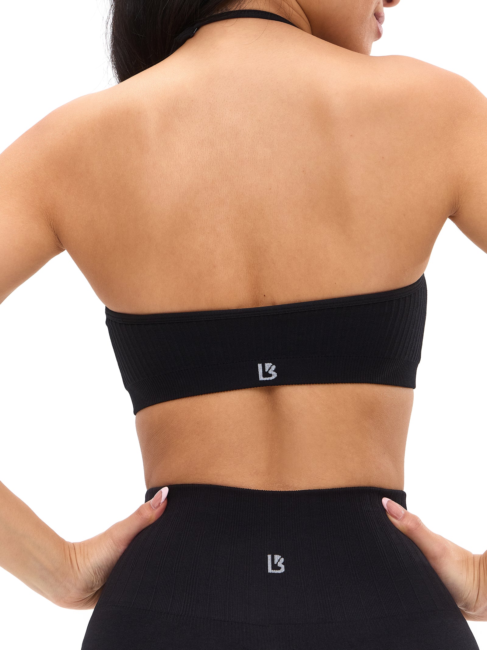 Seamless Ribbed Bandeau - Black