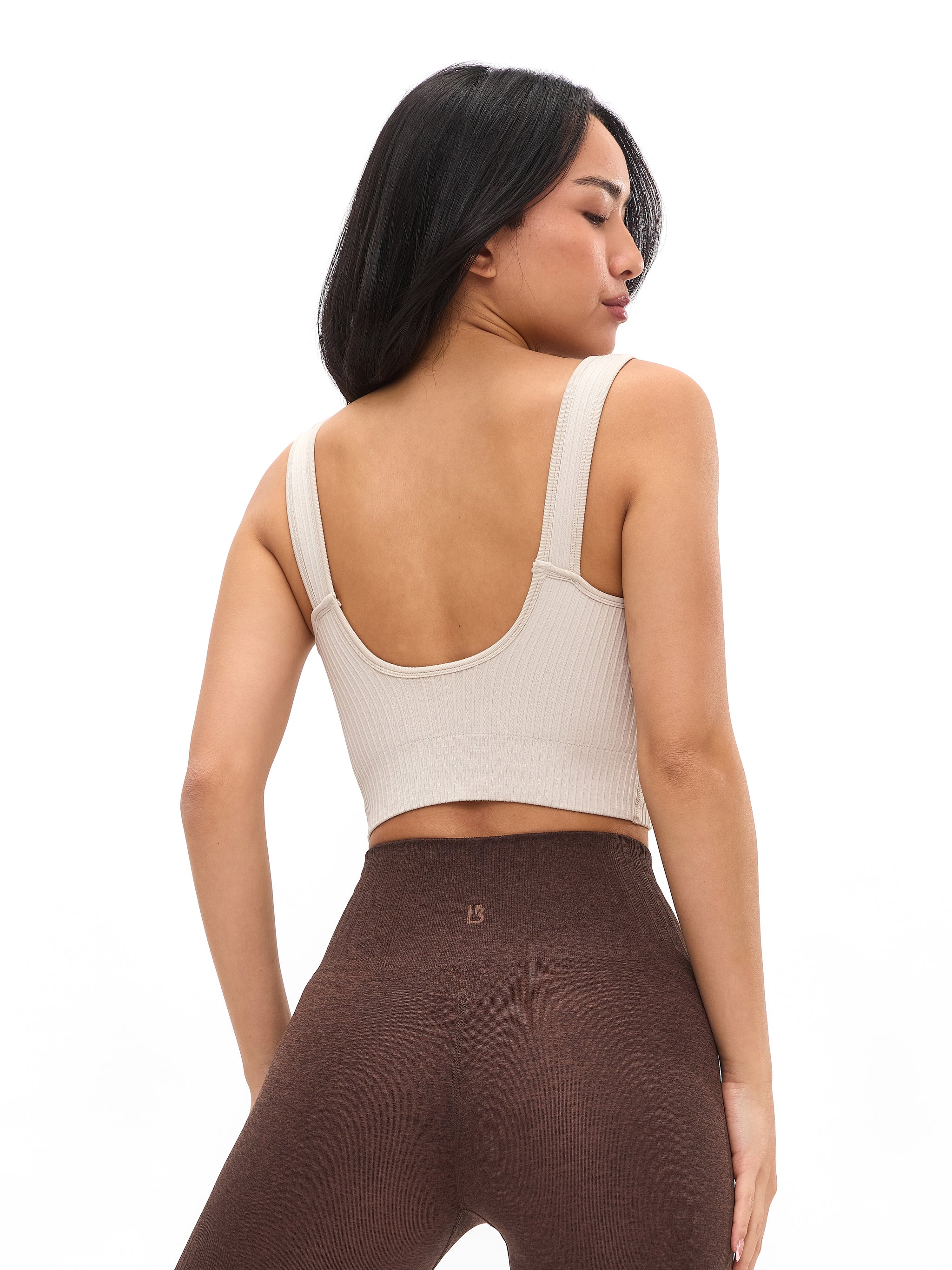 Ribbed Seamless Crop - Bone