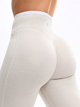 Thumbnail 2 of Dream Heather Contrast Legging - Bone and Ivory, 2 of 6