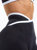 Thumbnail 5 of Dream Heather Contrast Legging - Onyx Black and White, 5 of 8