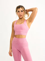 Thumbnail 3 of Dream Heather Square Neck Sports Bra - Bloom, 3 of 5