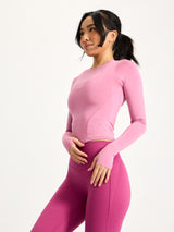 Thumbnail 4 of Halo Long Sleeve Baby Tee - Bloom, 4 of 5