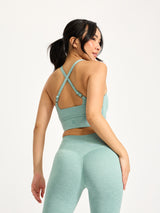 Thumbnail 4 of Dream Heather Square Neck Sports Bra - Garden Party, 4 of 6