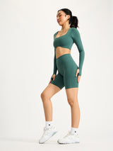 Thumbnail 4 of Long Sleeve Curve Crop - Heiress Ivy, 4 of 6