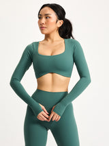 Thumbnail 6 of Long Sleeve Curve Crop - Heiress Ivy, 6 of 6