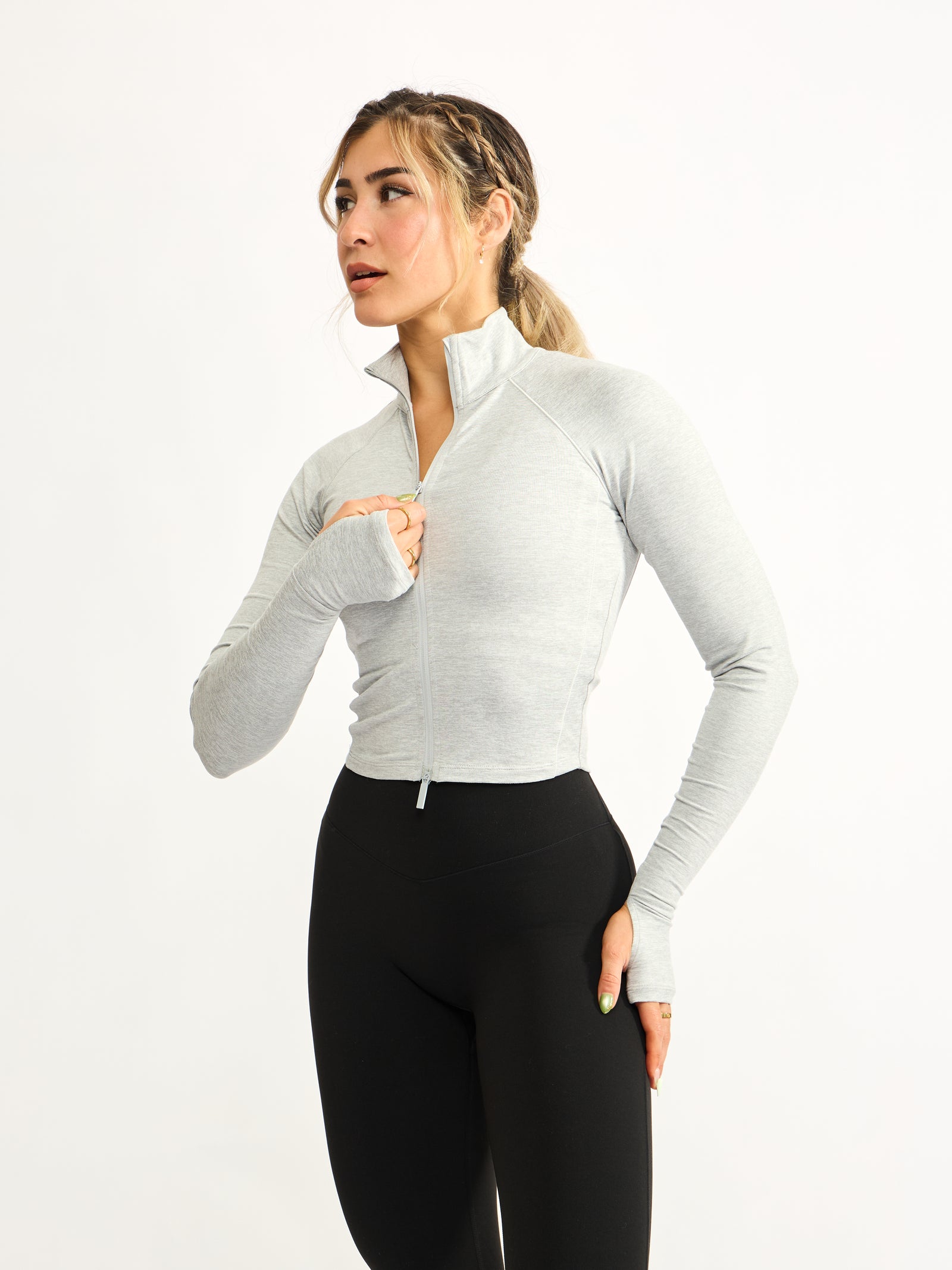 Dream Heather Zip Jacket - Heather Grey