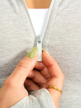 Thumbnail 3 of Dream Heather Zip Jacket - Heather Grey, 3 of 5