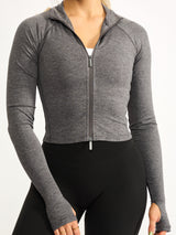 Thumbnail 5 of Dream Heather Zip Jacket - Heather Charcoal, 5 of 5