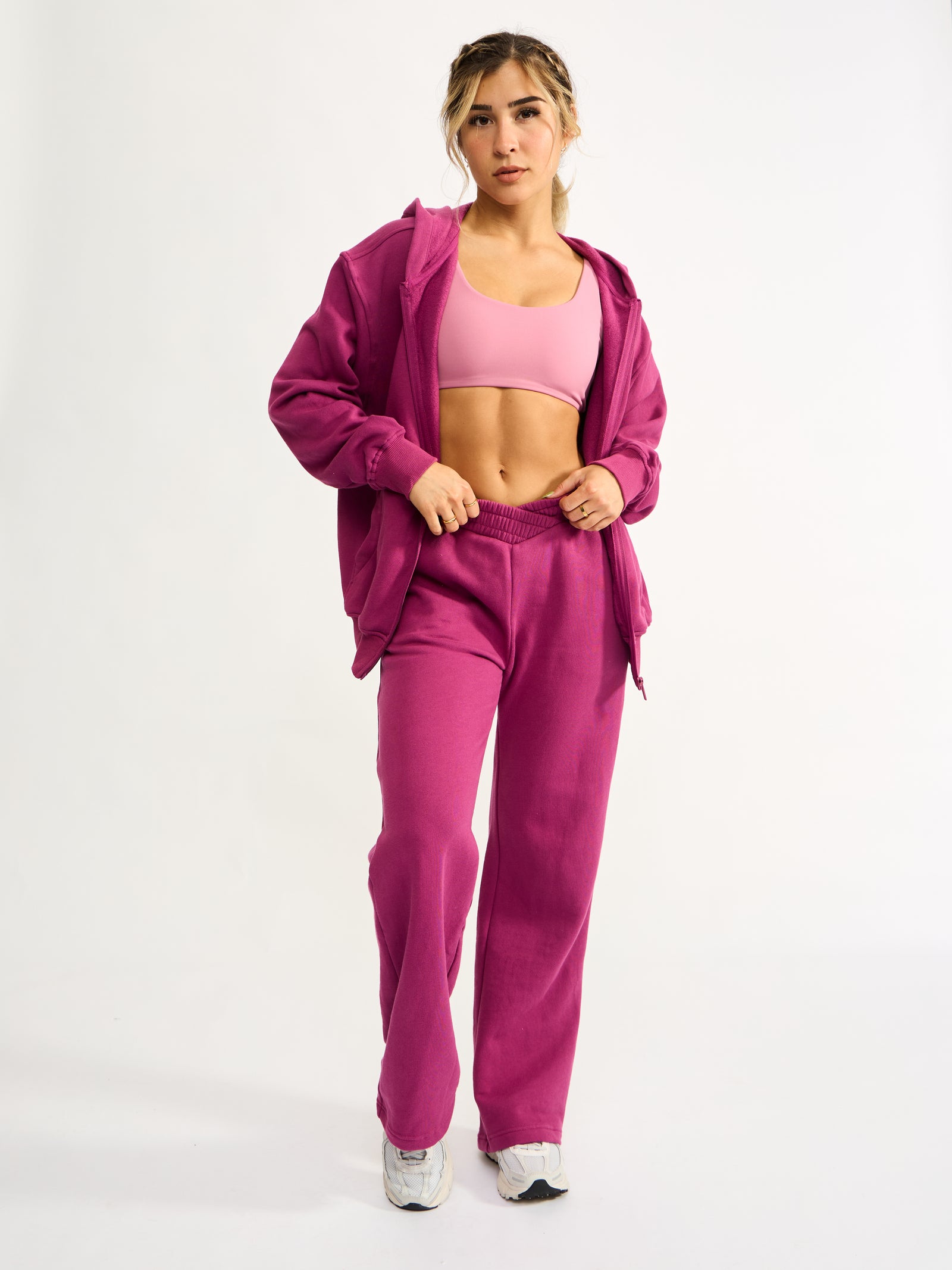 Threads Zip Hoodie - Empire Rose