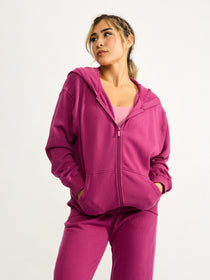 Threads Zip Hoodie - Empire Rose