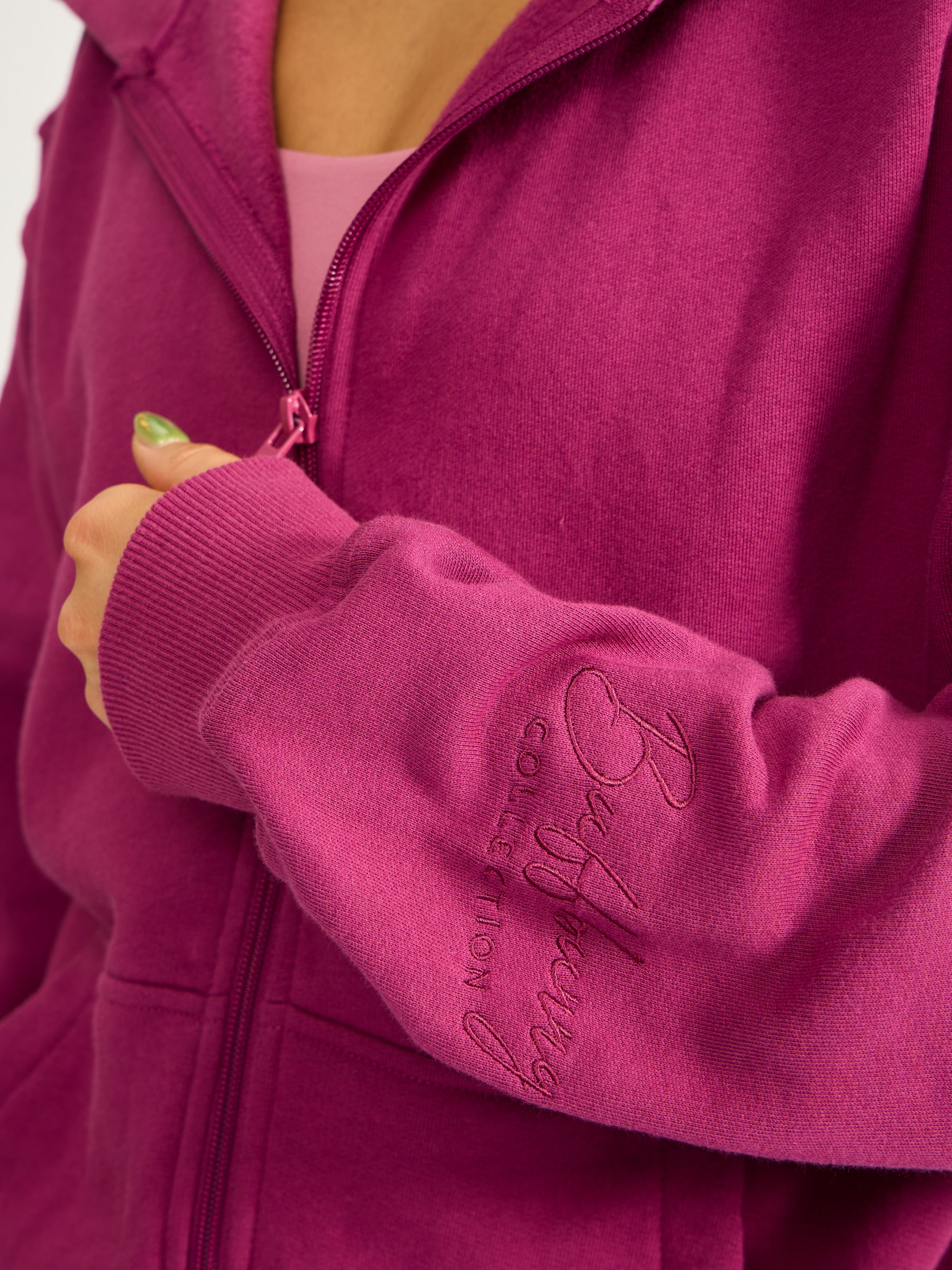 Threads Zip Hoodie - Empire Rose