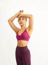Thumbnail 3 of Plunge Seamless Sports Bra - Empire Rose, 3 of 4
