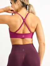 Thumbnail 2 of Plunge Seamless Sports Bra - Empire Rose, 2 of 4