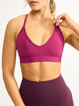 Plunge Seamless Sports Bra - Empire Rose