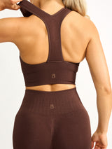 Thumbnail 2 of Sphynx Seamless Sports Bra - Truffle, 2 of 5