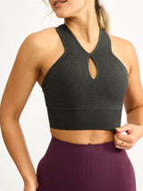 Thumbnail 1 of Sphynx Seamless Sports Bra - Charcoal, 1 of 5