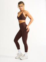 Thumbnail 5 of Plunge Seamless Sports Bra - Truffle, 5 of 5