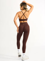Thumbnail 4 of Plunge Seamless Sports Bra - Truffle, 4 of 5