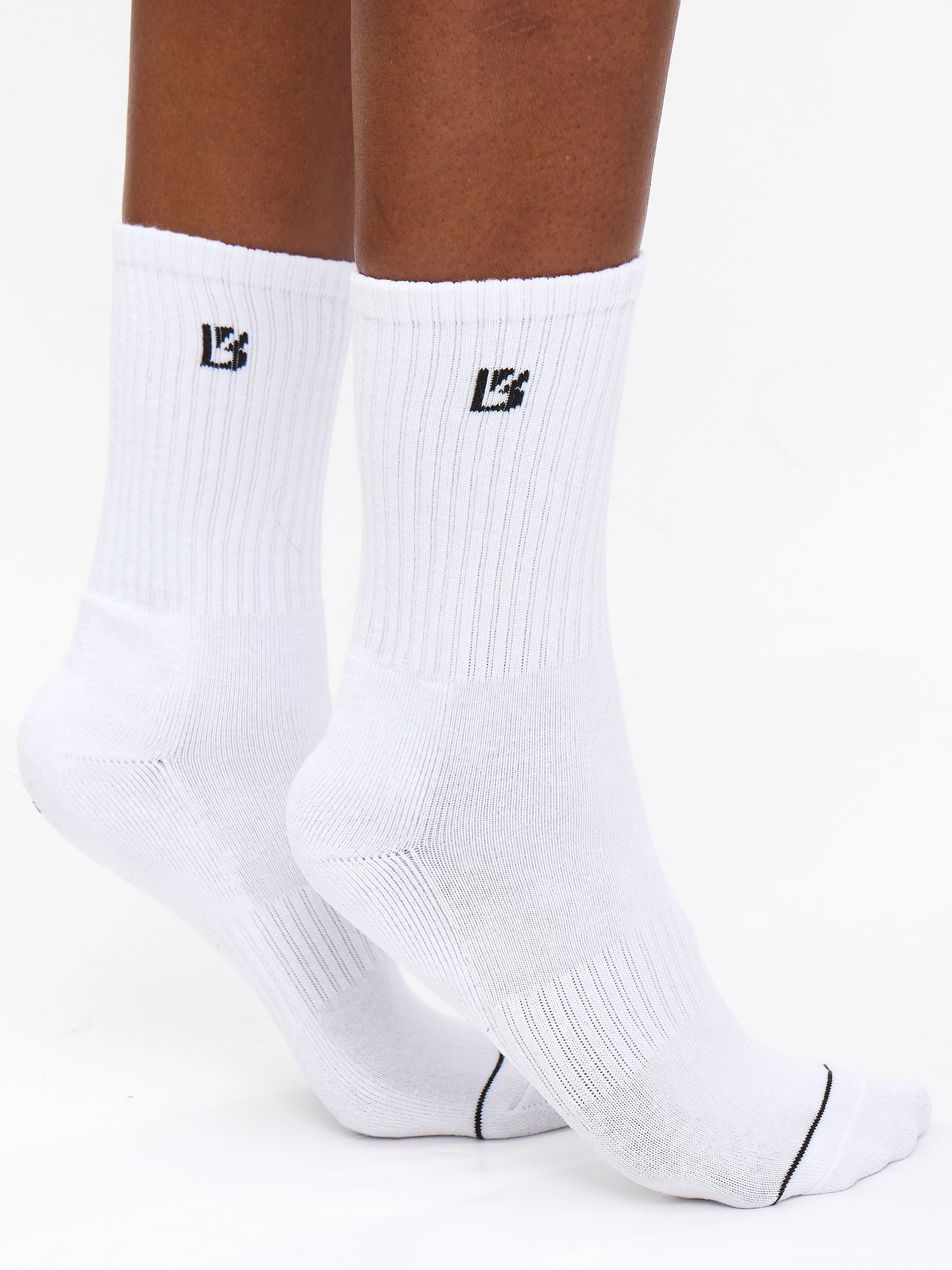 3 Pack Full Crew Socks - White