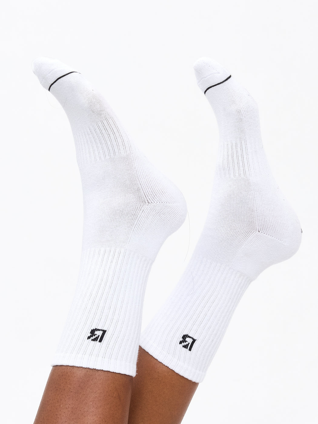 3 Pack Full Crew Socks - White