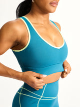 Thumbnail 1 of Airbrush Maraschino Sports Bra - Nile Multi, 1 of 6