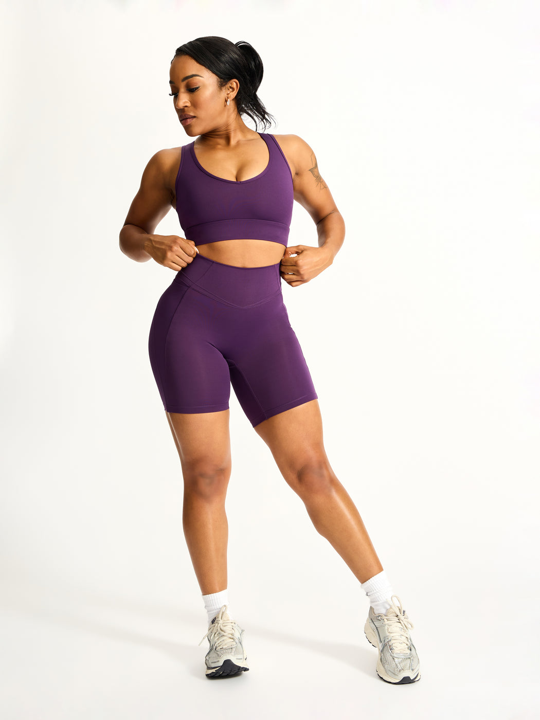 Everyday Airbrush Pocket Short 7" - Eggplant Purple