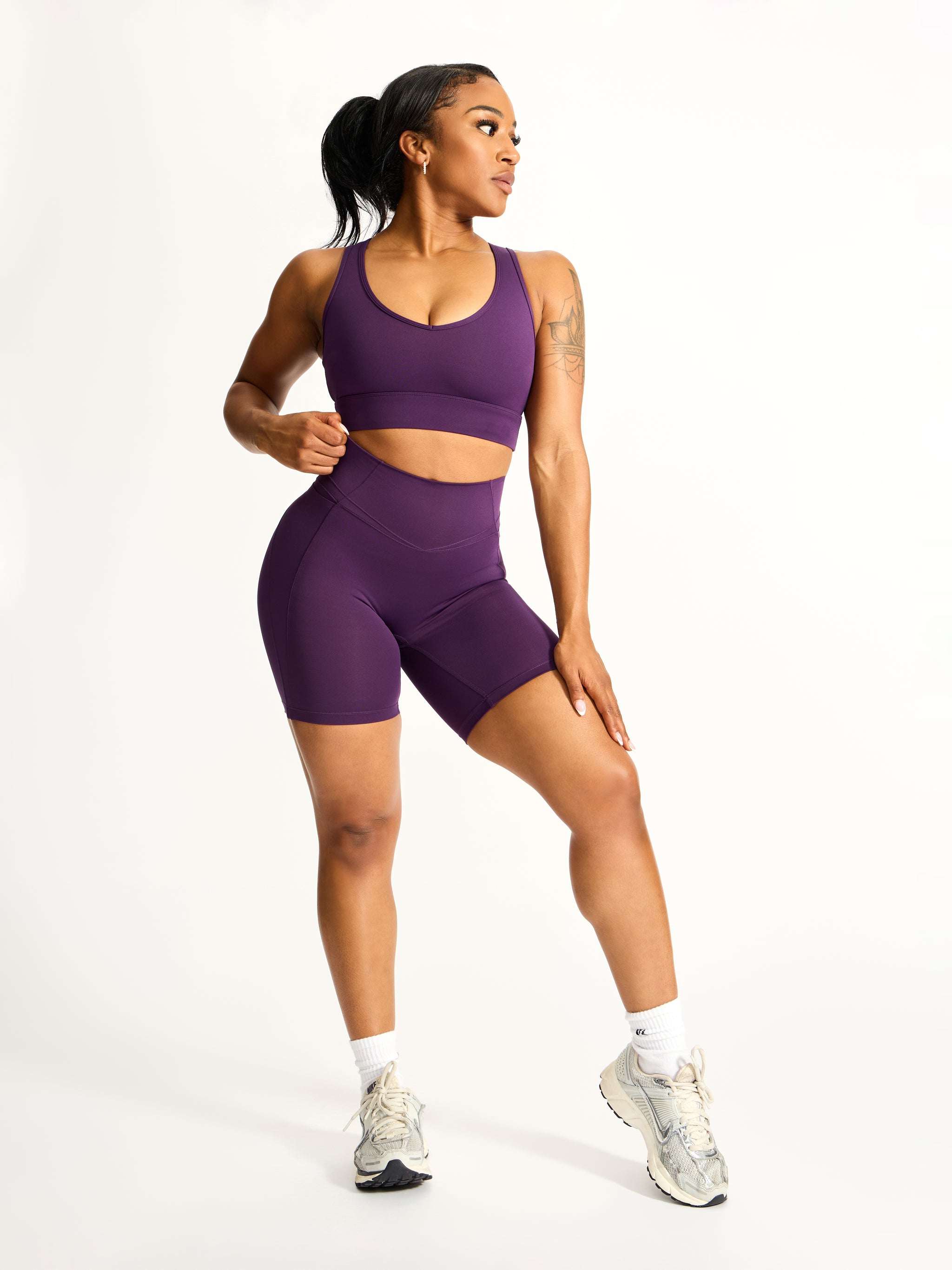 Everyday Airbrush Pocket Short 7" - Eggplant Purple