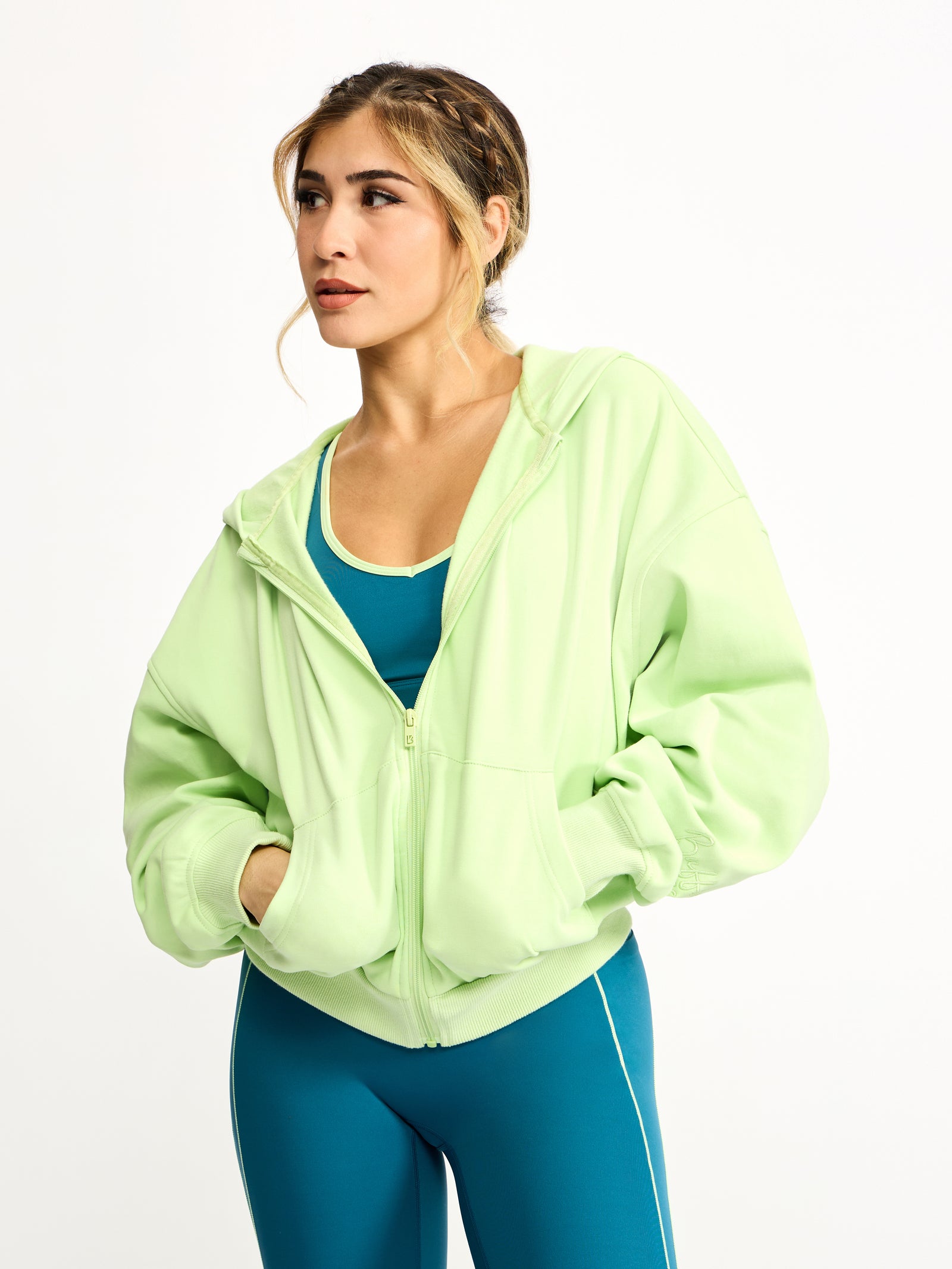 Full Zip Cloud Hoodie - Lima Bean