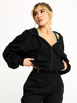 Thumbnail 3 of Full Zip Cloud Hoodie - Onyx Black, 3 of 5