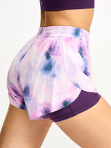 Thumbnail 1 of Flirty Flo Short Boyshort - Purple Swirl Print, 1 of 5