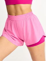 Thumbnail 3 of Flirty Flo Short Boyshort - Bunny Pink and Pharaoh, 3 of 5