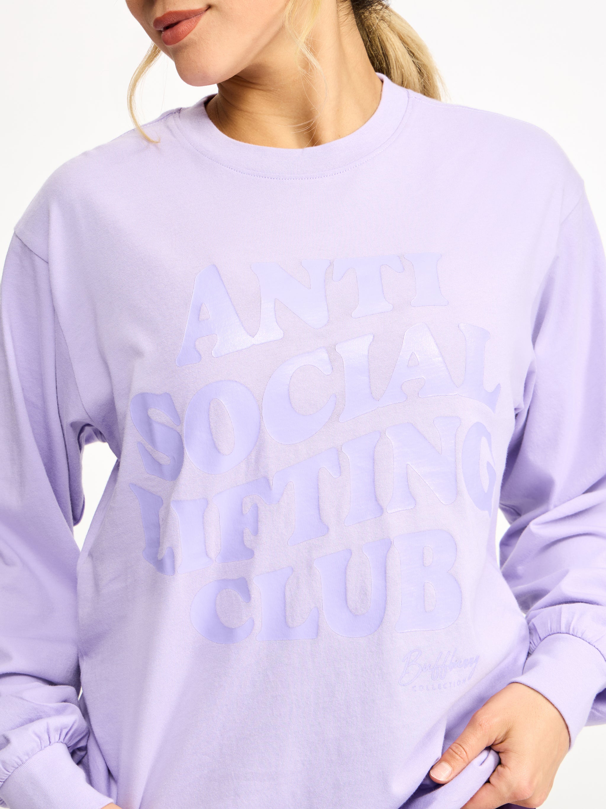 Social LS Tee - Frosted Purple