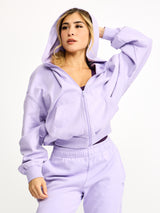 Thumbnail 1 of Full Zip Cloud Hoodie - Frosted Purple, 1 of 5
