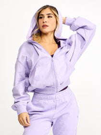 Full Zip Cloud Hoodie - Frosted Purple