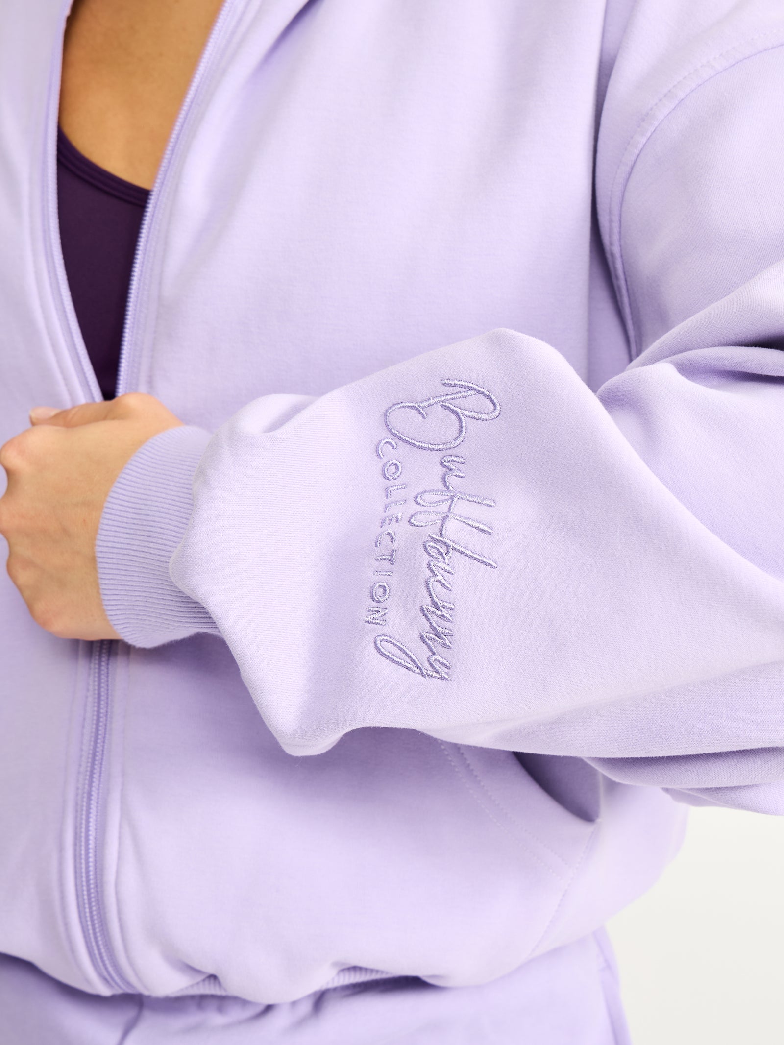 Full Zip Cloud Hoodie - Frosted Purple